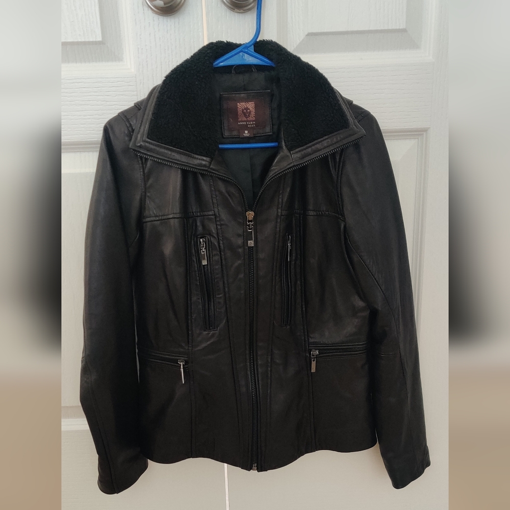 Anne Klein Black leather jacket